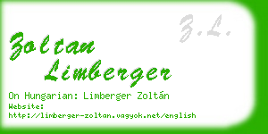 zoltan limberger business card